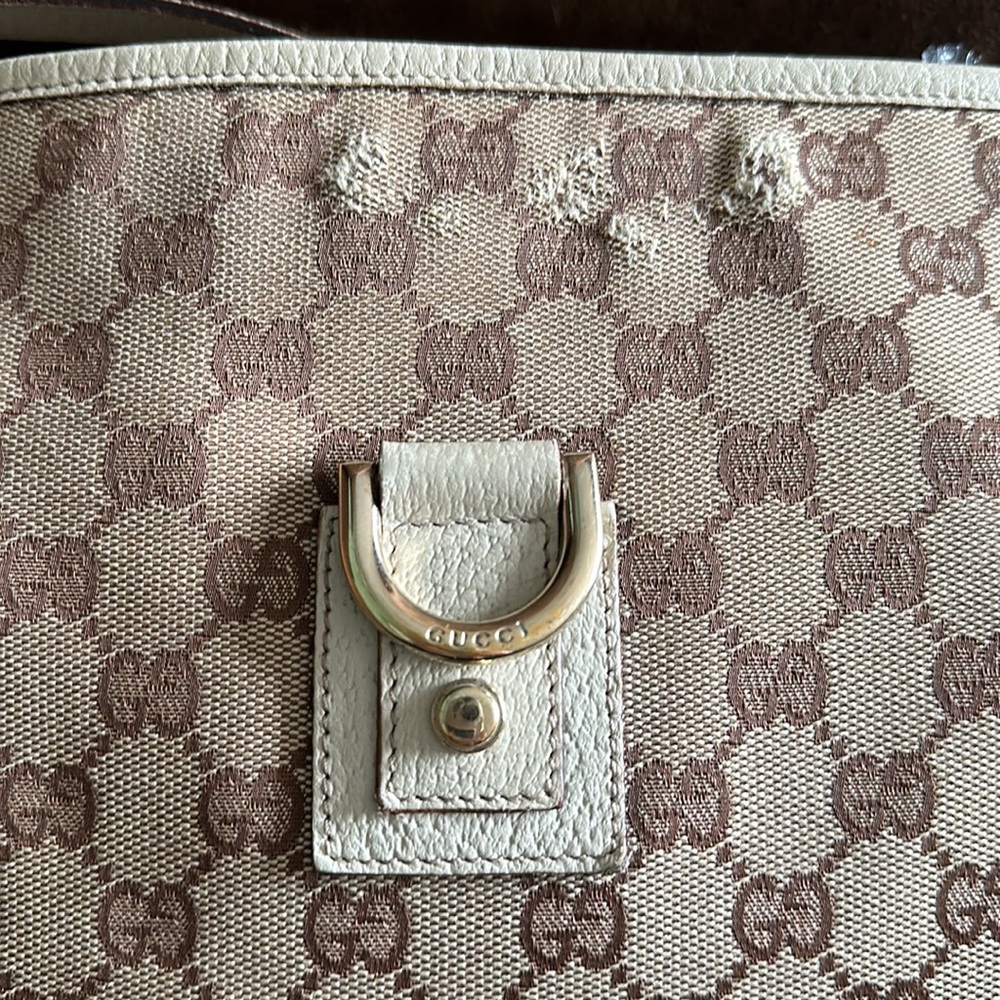 Authentic GUCCI Abbey Guccissima Canvas GG Shoulder Tote Bag - Picture 4 of 16